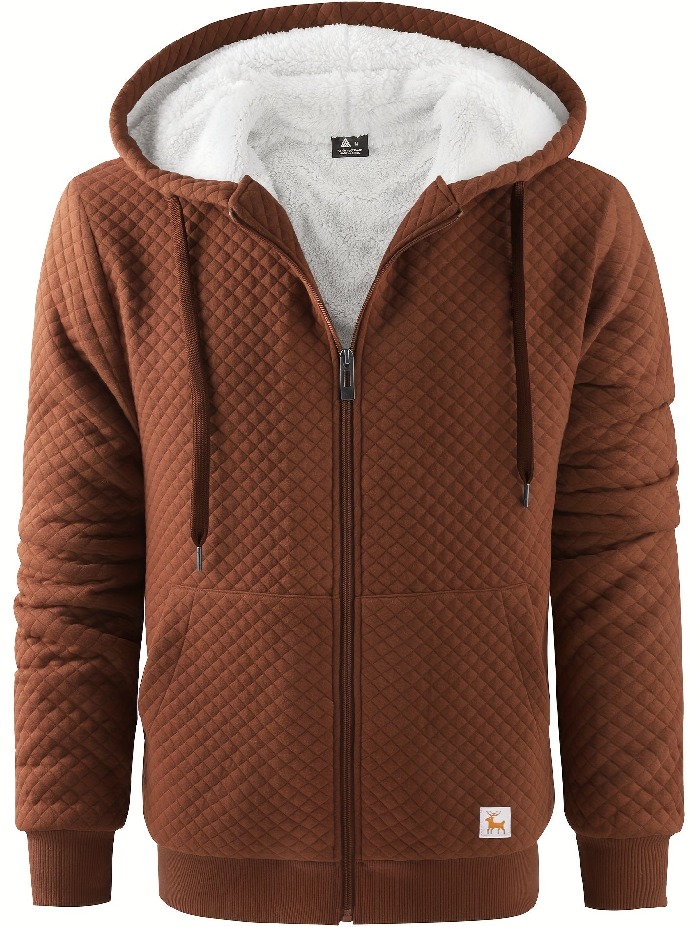 Felpa con cappuccio in pelliccia testurizzata