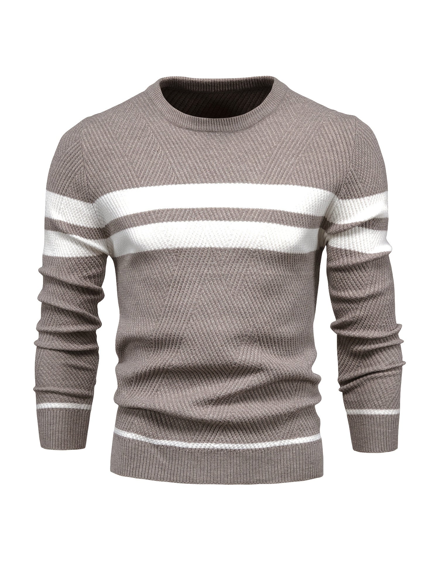Maglione lavorato a maglia con motivo a righe da uomo