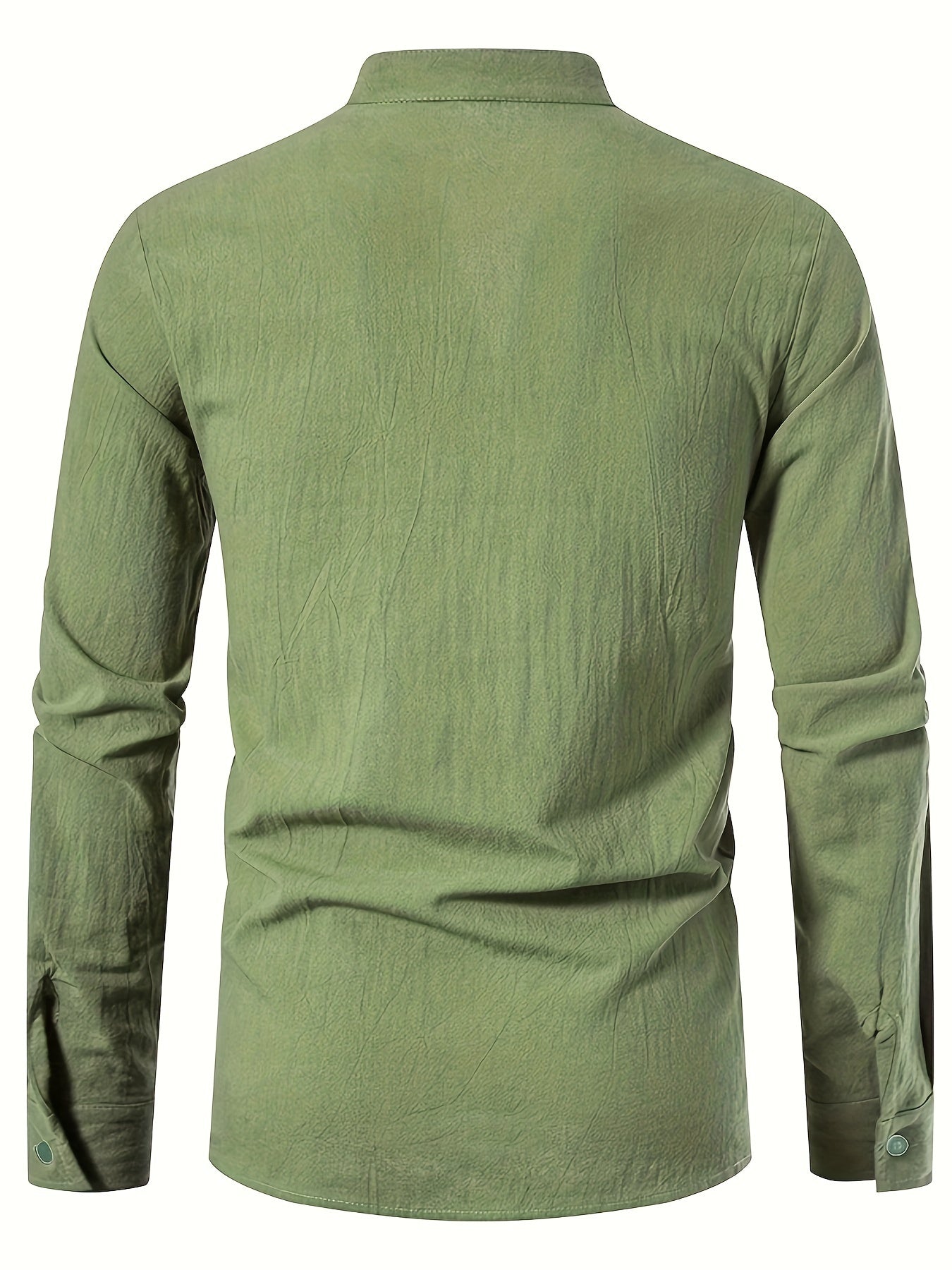 T-shirt Henley casual con maniche lunghe
