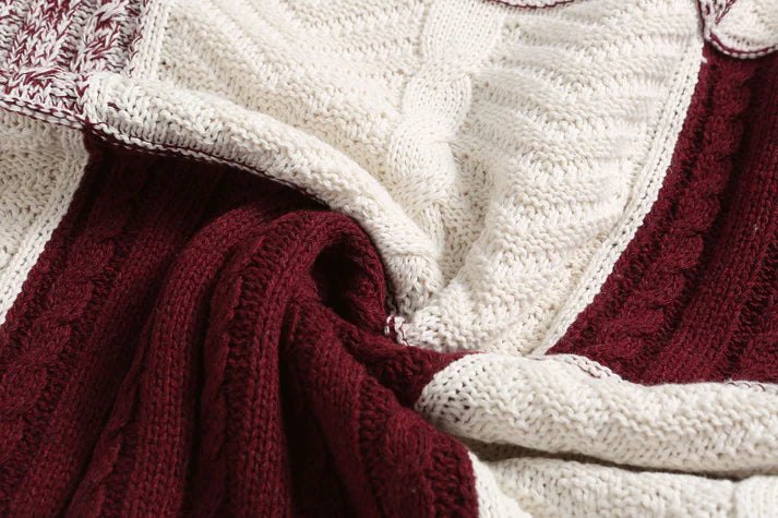 Cappuccio a quadri in pelle di montagna