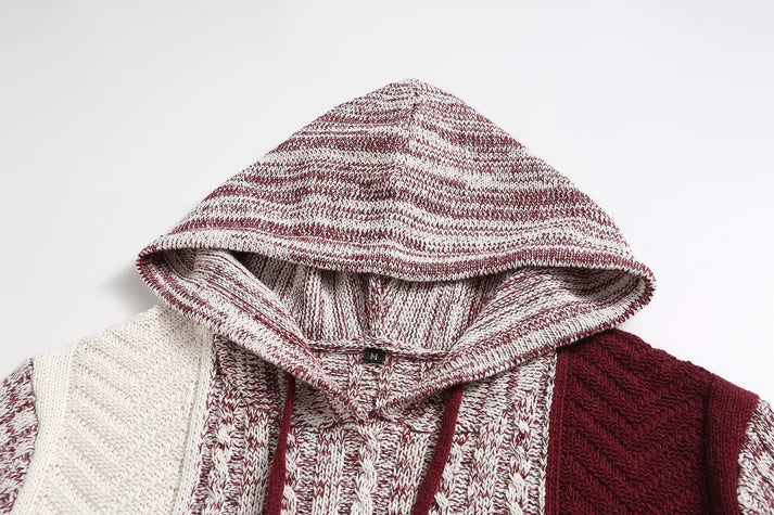 Cappuccio a quadri in pelle di montagna