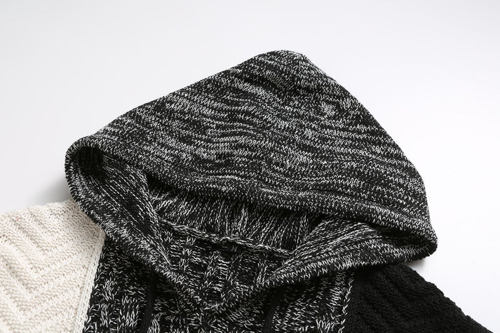 Cappuccio a quadri in pelle di montagna