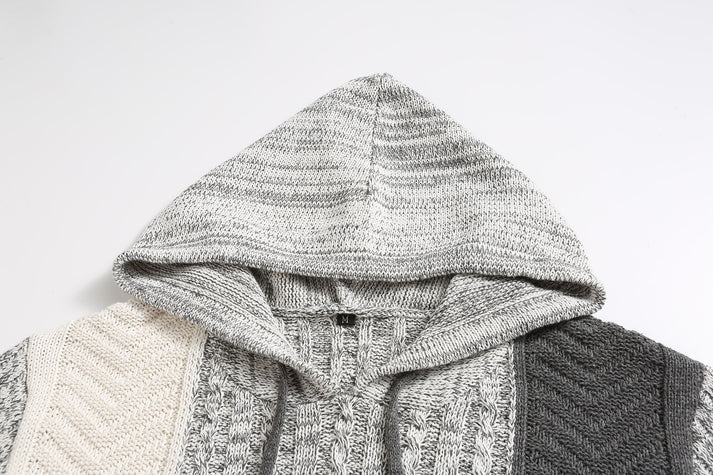 Cappuccio a quadri in pelle di montagna