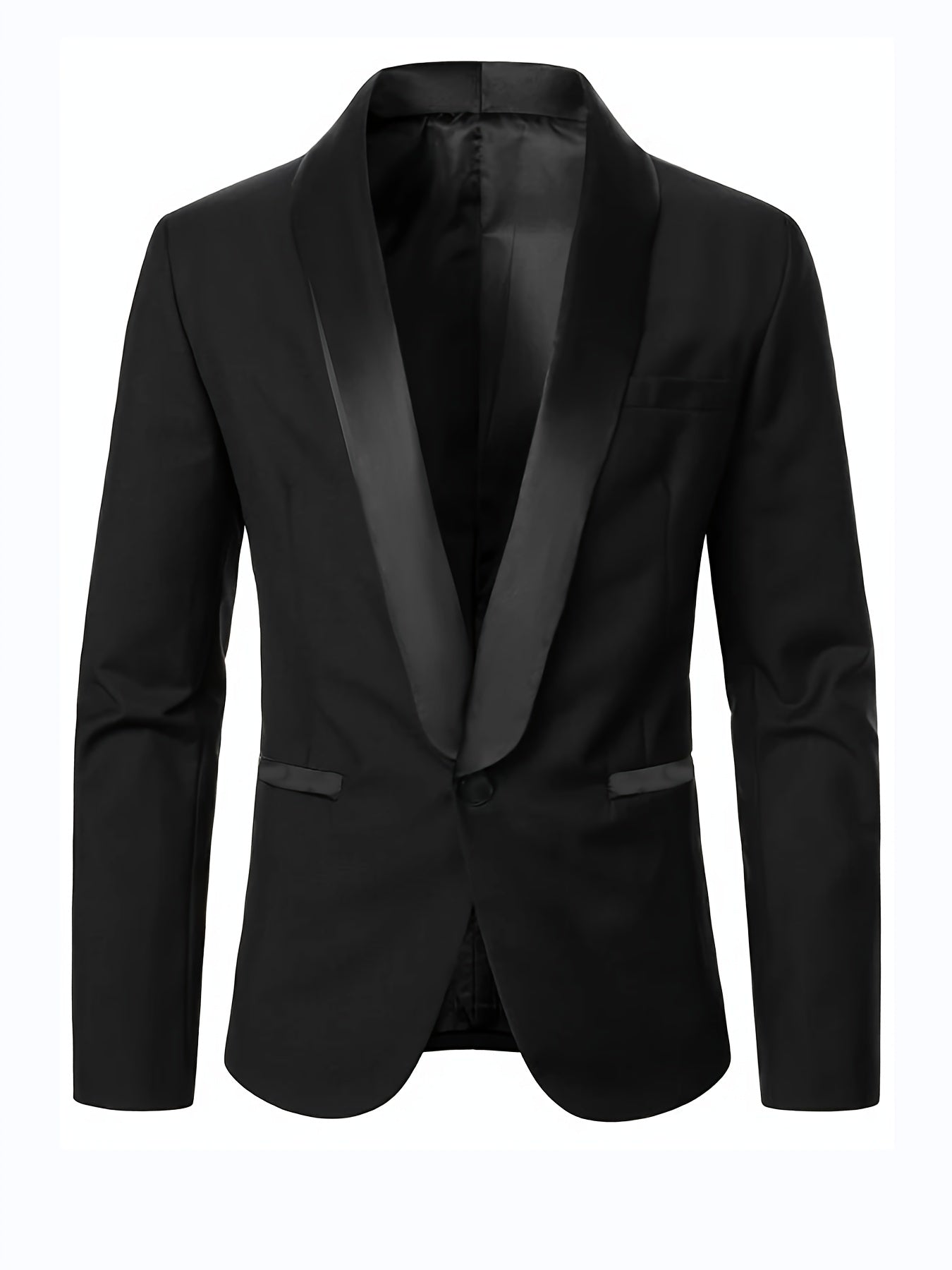 Blazer da uomo nero con scollo a V