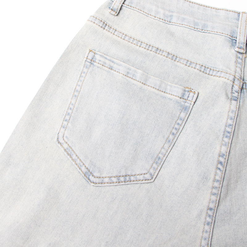 Jeans attorcigliati a vita alta da donna
