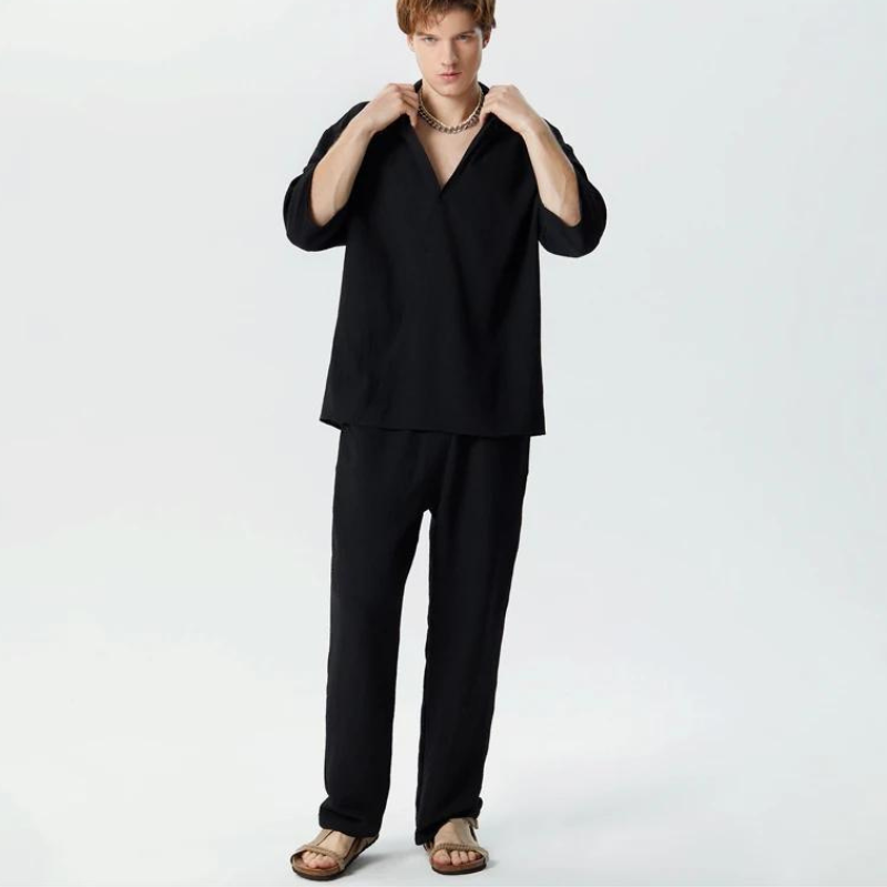 Camicie casual con maniche medie e pantaloni