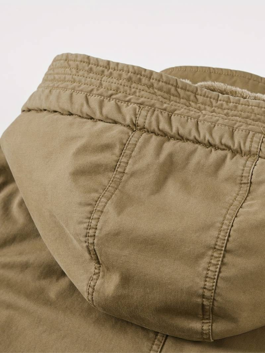 giacca in pile con cappuccio