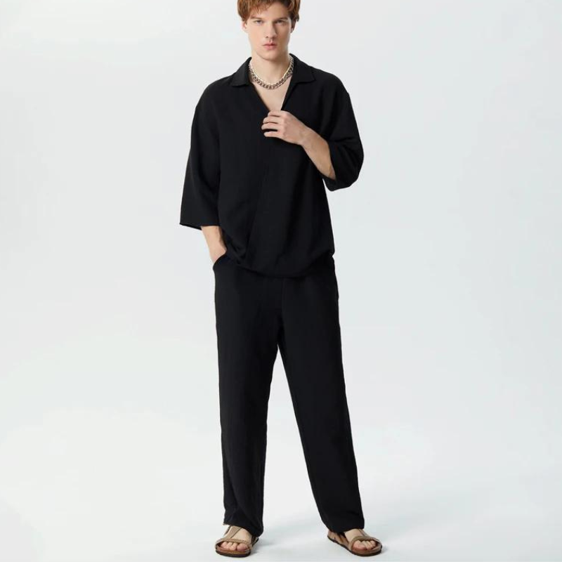 Camicie casual con maniche medie e pantaloni