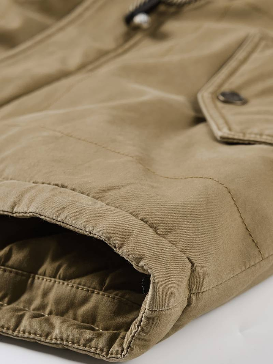 giacca in pile con cappuccio