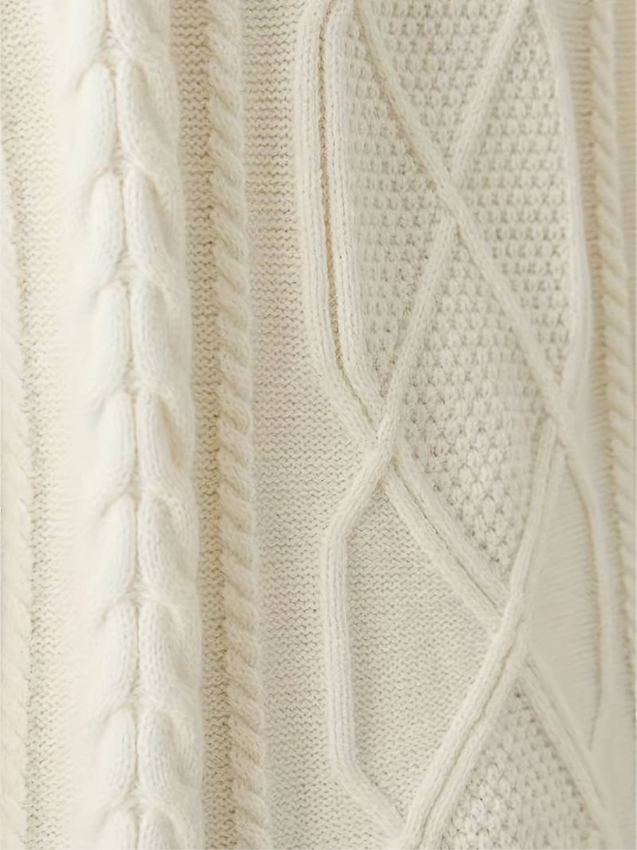 maglione lavorato a maglia foderato