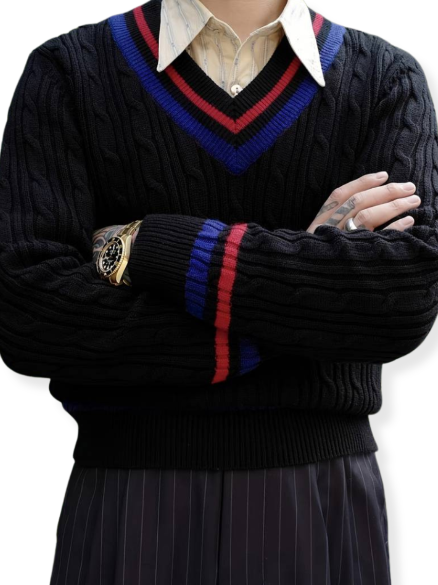 maglione classico lavorato a maglia