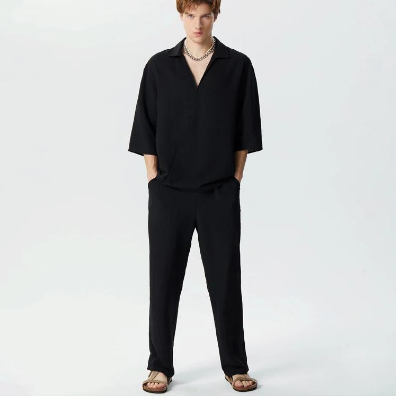 Camicie casual con maniche medie e pantaloni