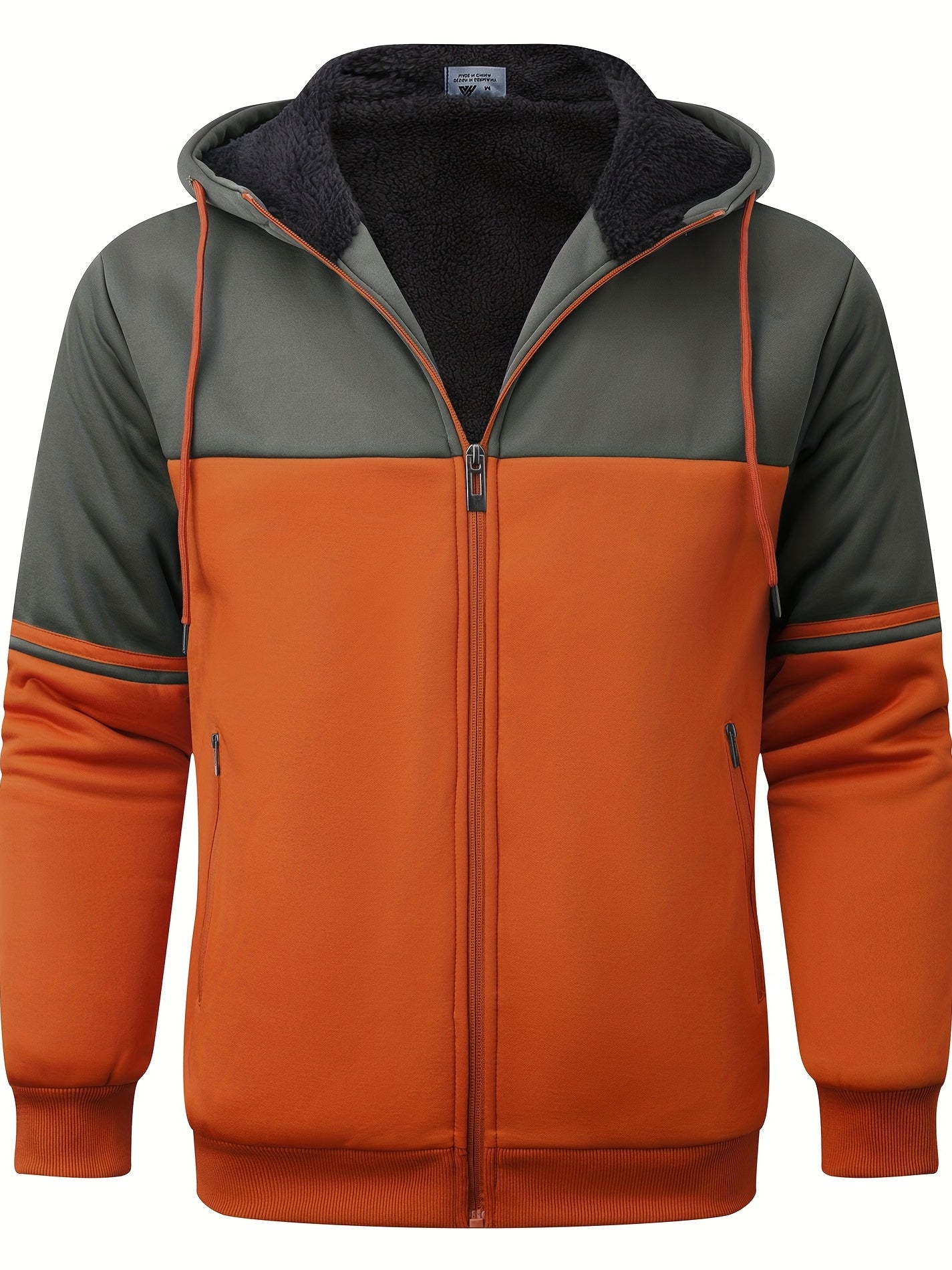 Felpa con cappuccio in pelliccia da uomo