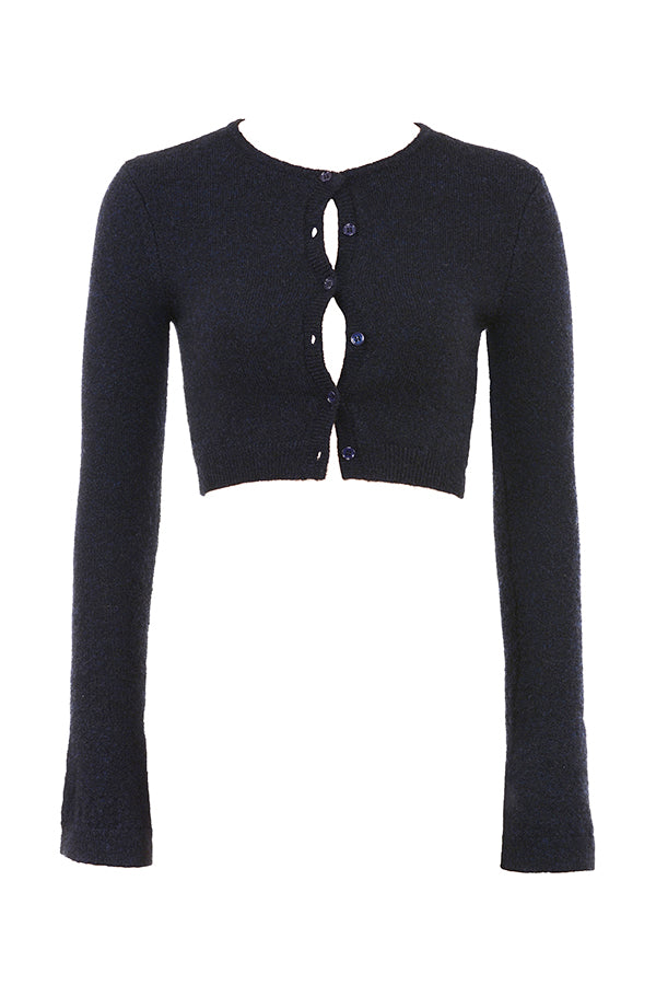 Cardigan corto lavorato a maglia soffice
