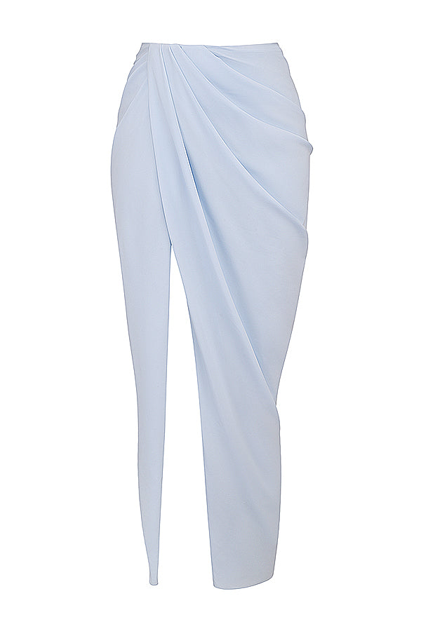 Morbido corsetto blu con maxi gonna