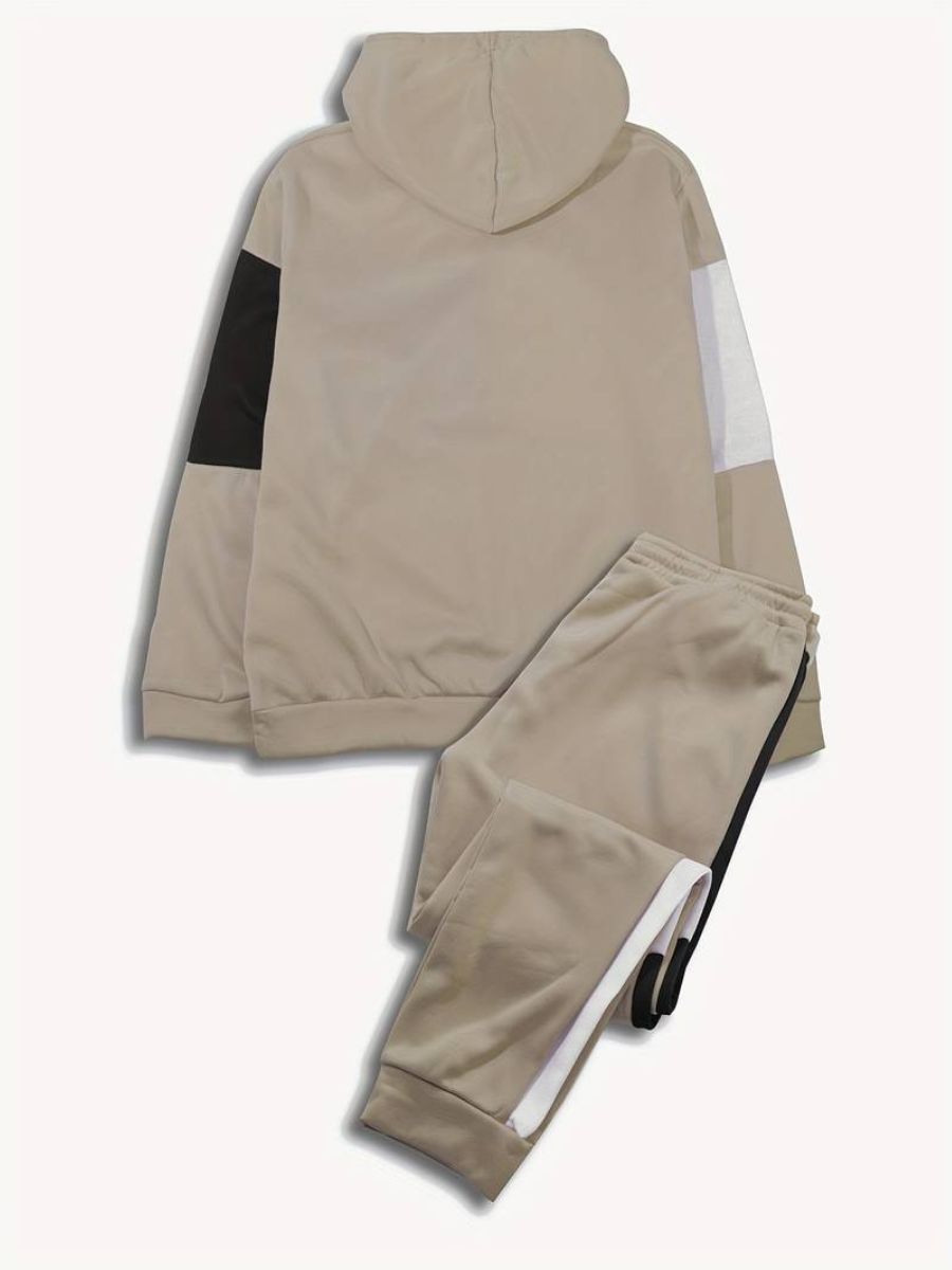 felpa con cappuccio e pantaloni da jogging con coulisse