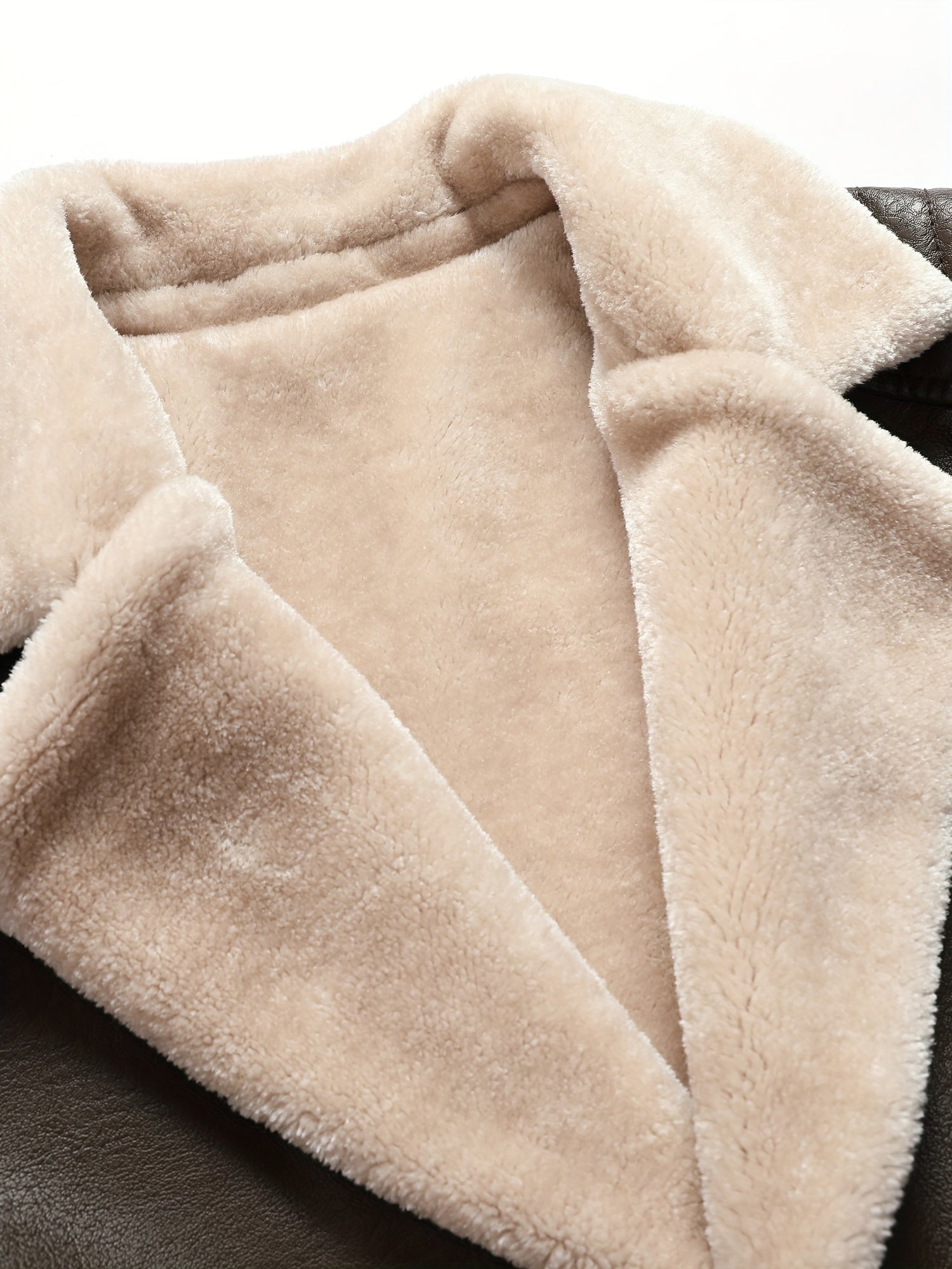 Giacca casual in pile di pelle da uomo