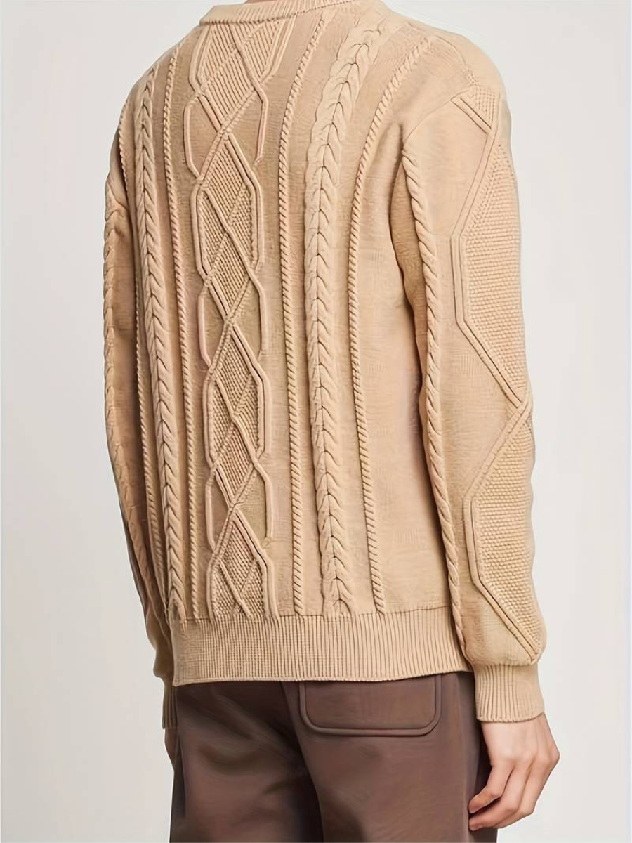 maglione lavorato a maglia foderato