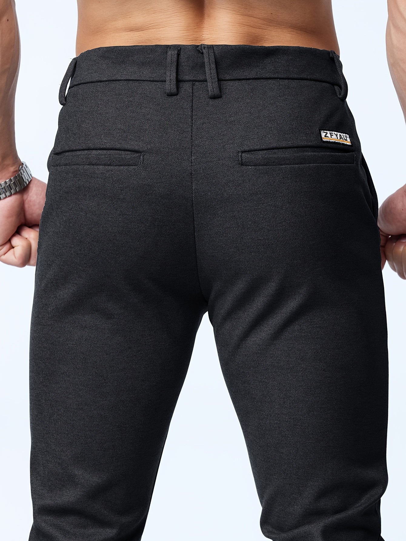 Pantaloni casual elasticizzati dritti da uomo