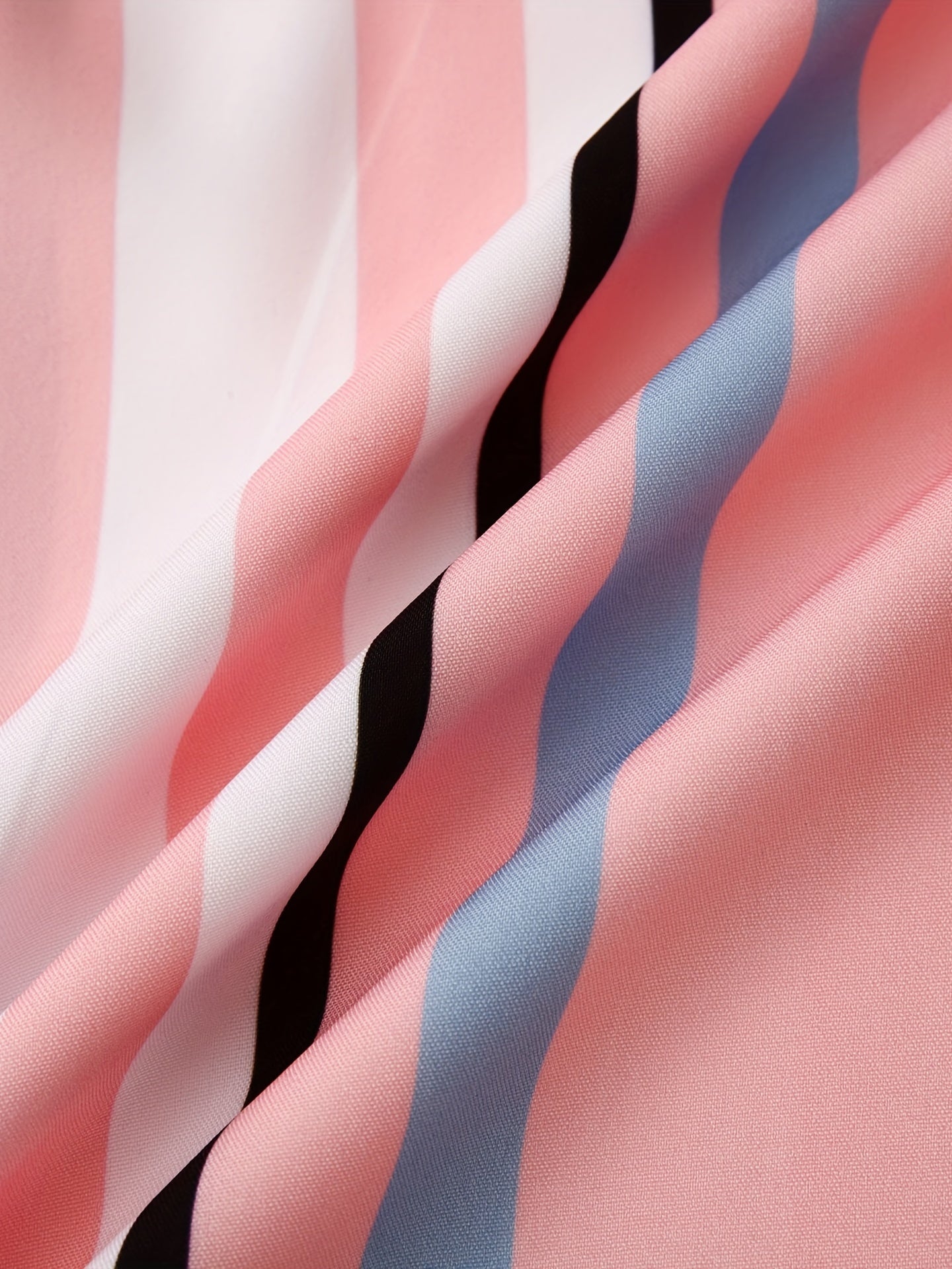 Camicia casual da uomo a maniche corte sottili con risvolto con motivo a righe