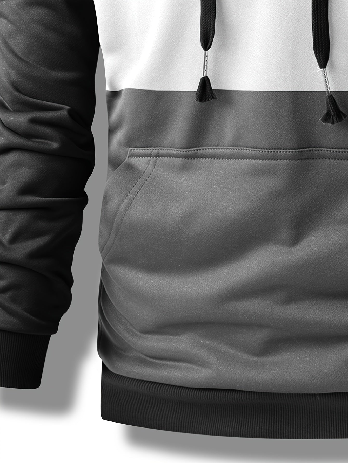 Felpa con cappuccio a righe da uomo