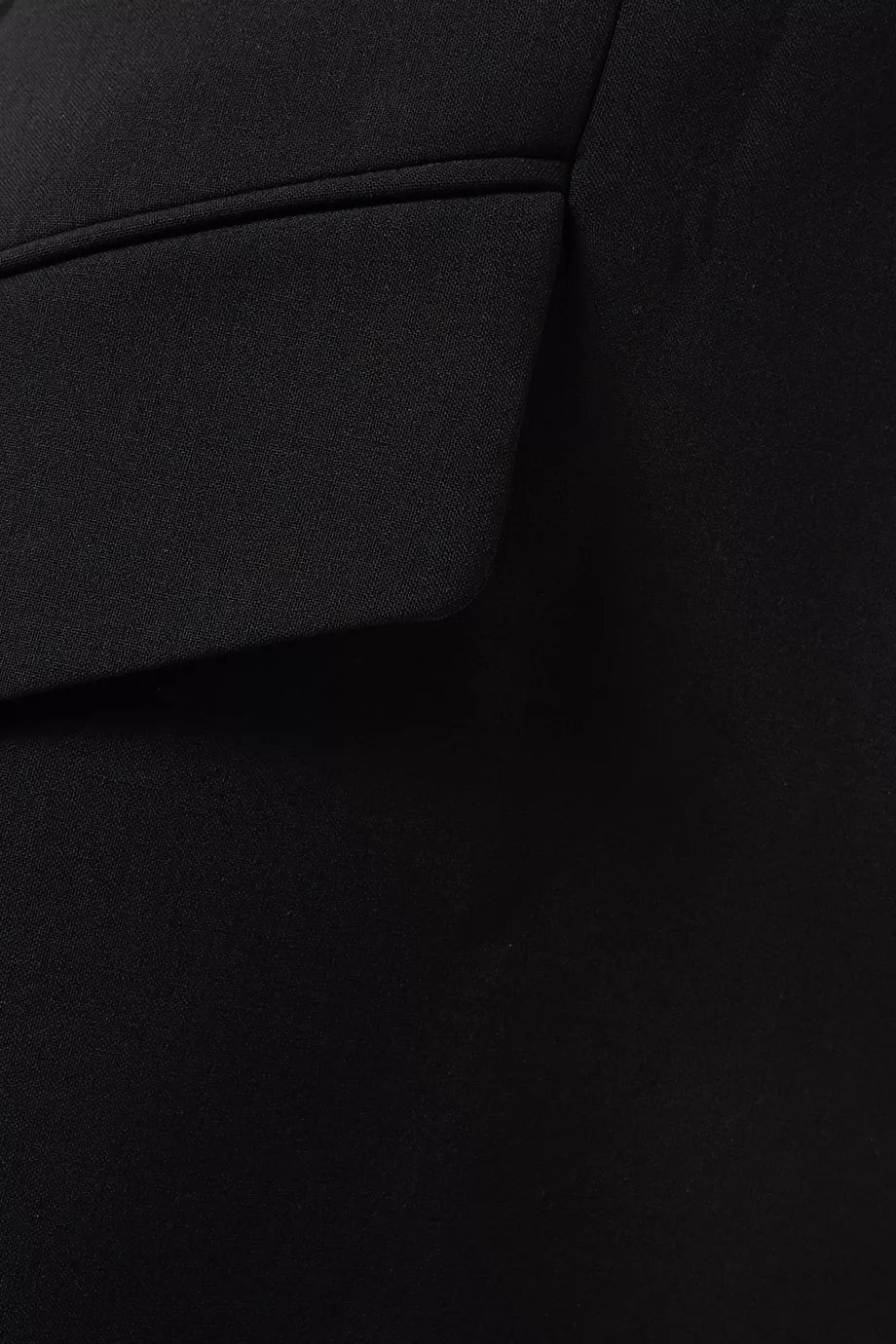 Cappotto monopetto nero in misto lana