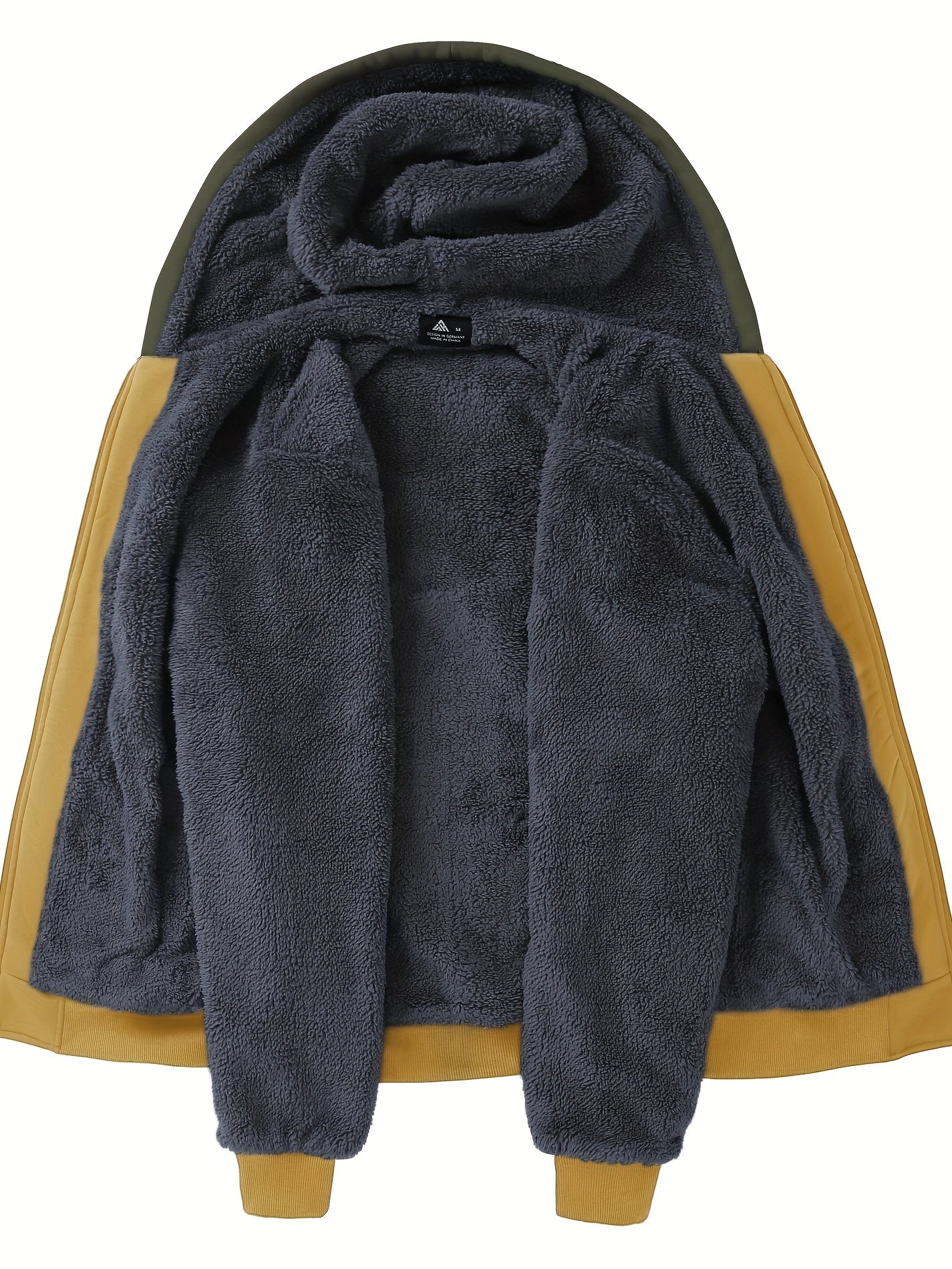 Felpa con cappuccio versatile in pelliccia da uomo