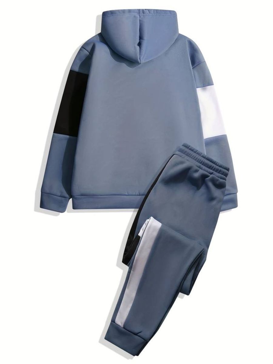 felpa con cappuccio e pantaloni da jogging con coulisse