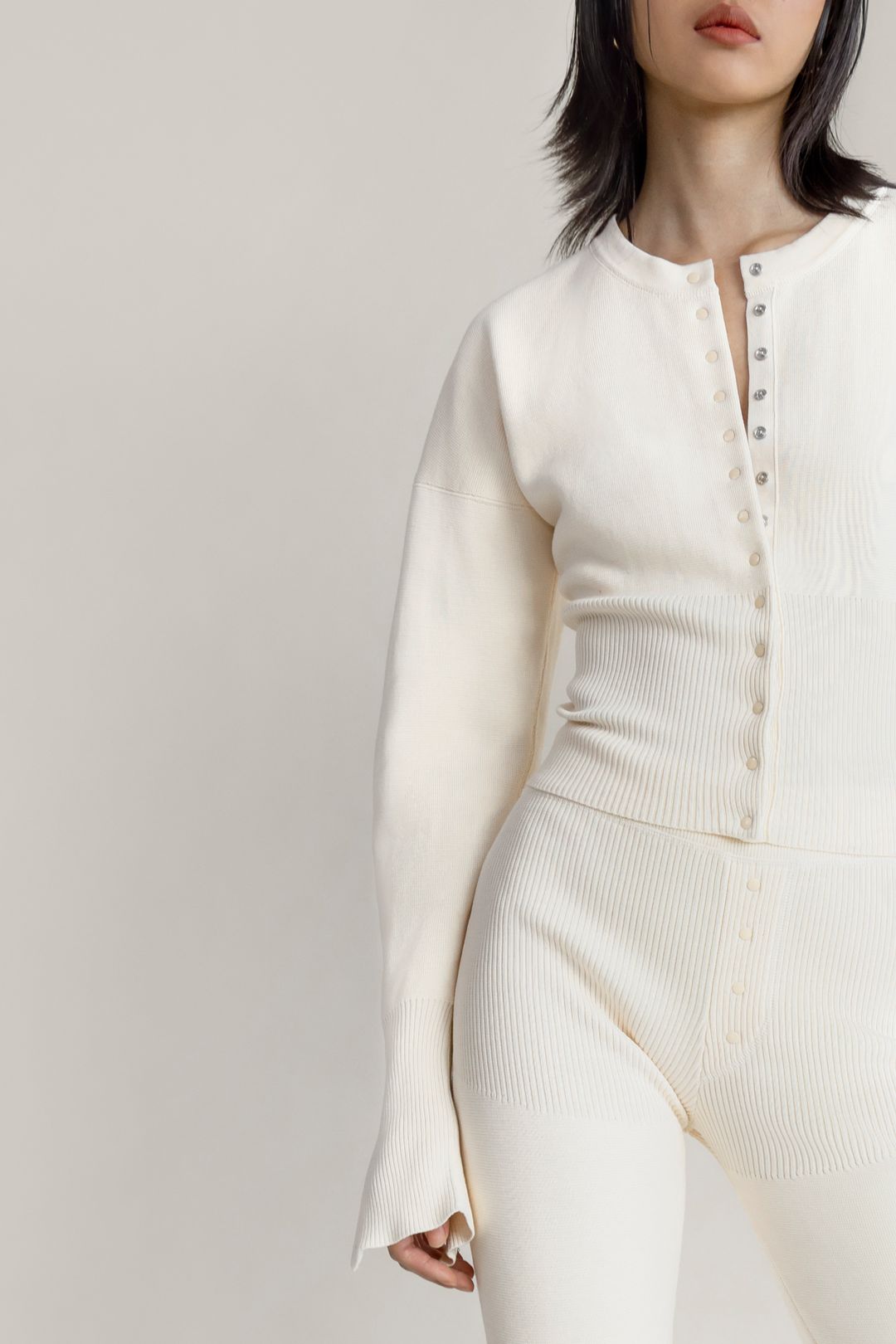 Completo gilet e pantaloni bianchi