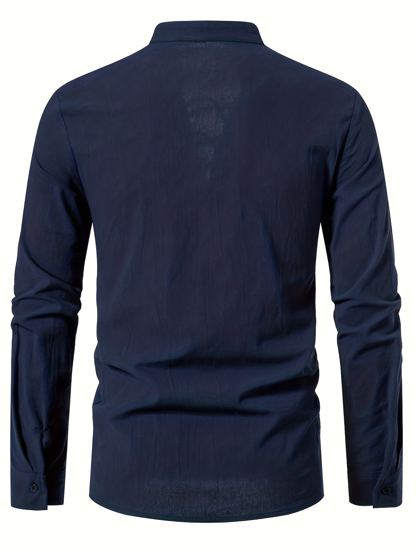 T-shirt Henley casual con maniche lunghe