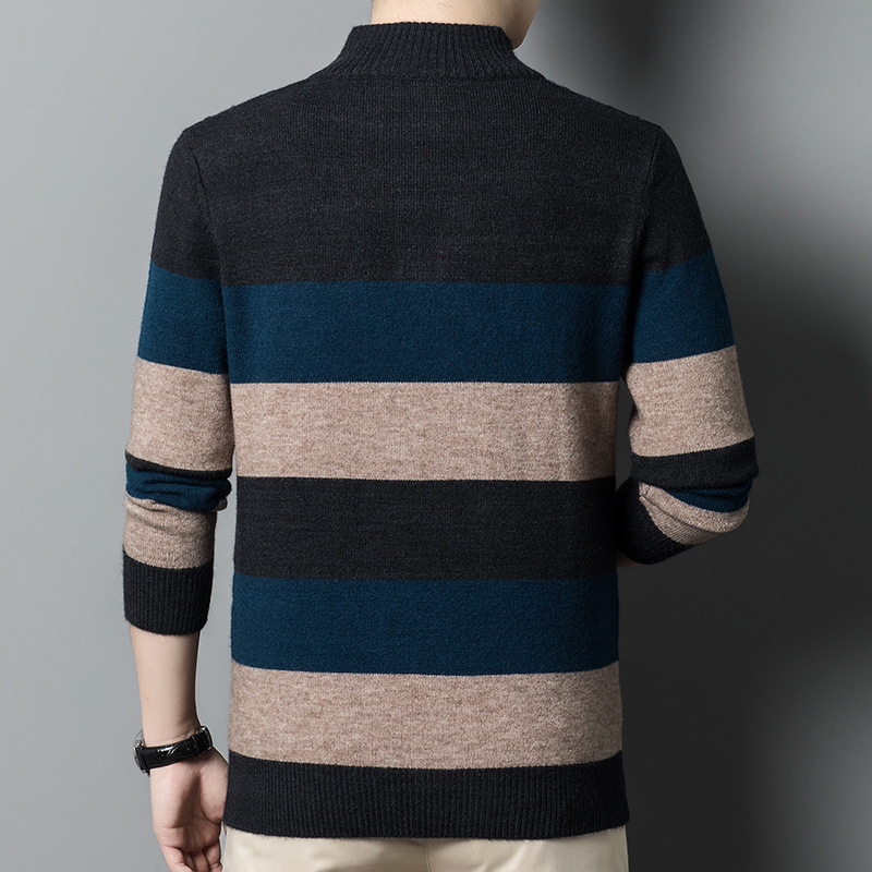 Maglione lavorato a maglia con mezza cerniera