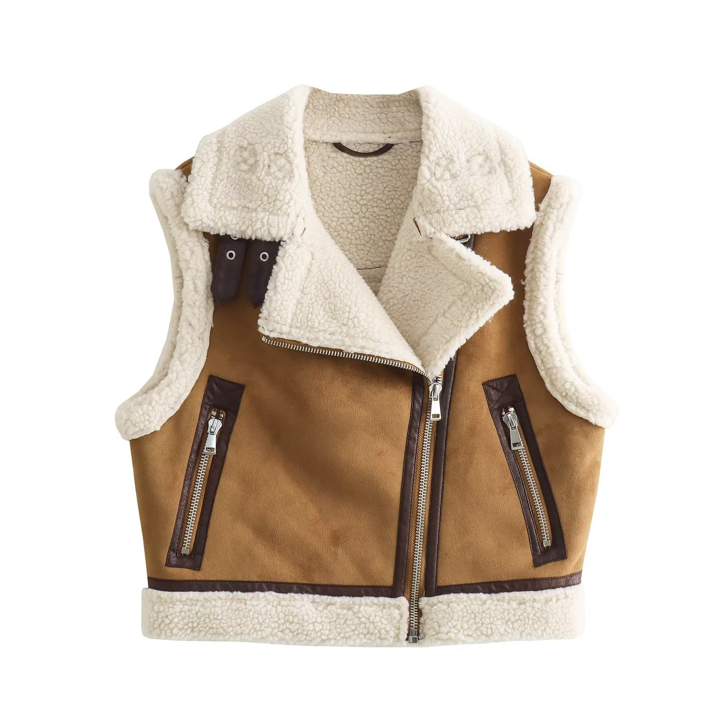 Giacca gilet con pelliccia