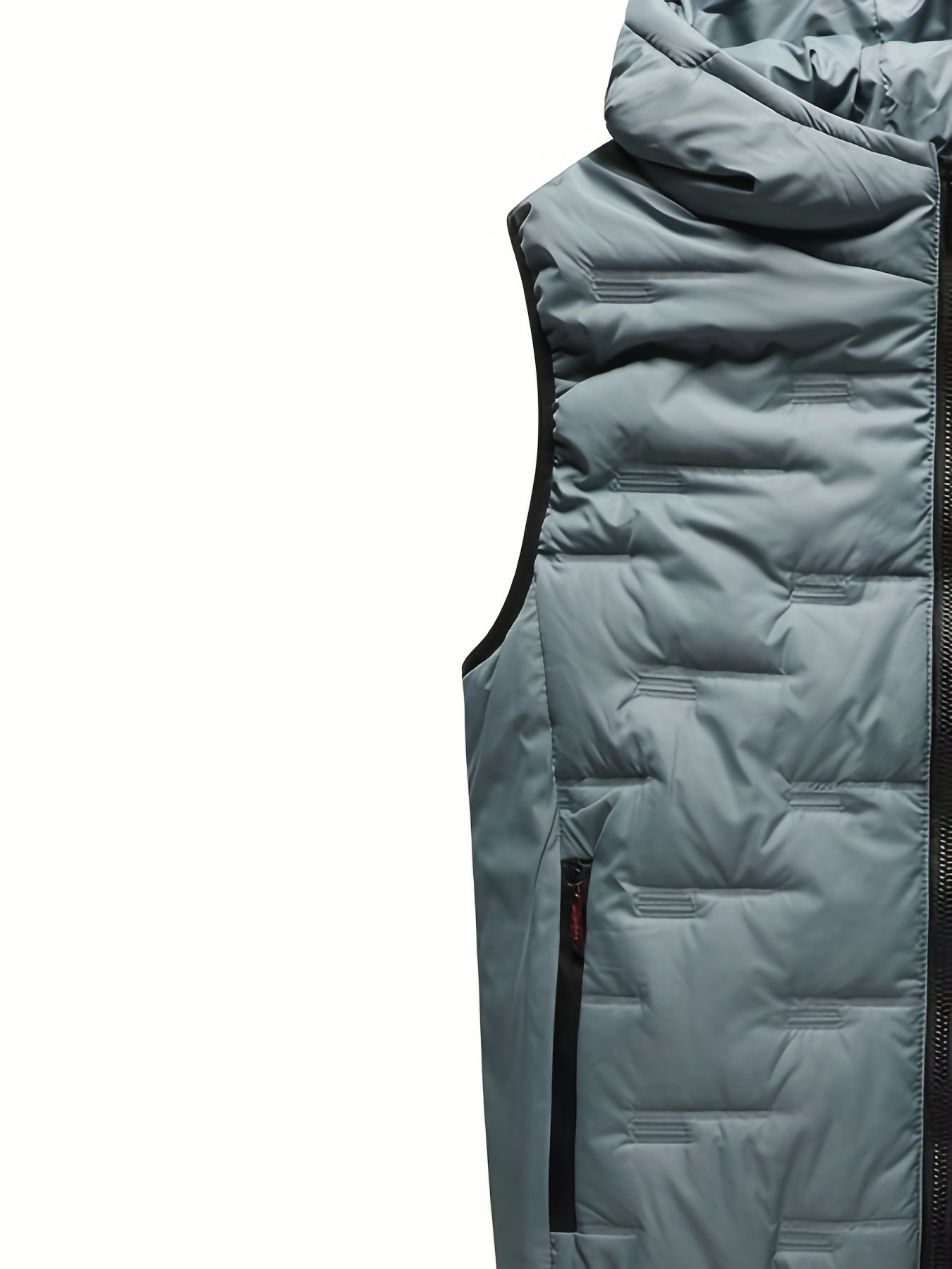 Gilet imbottito con cappuccio e cerniera