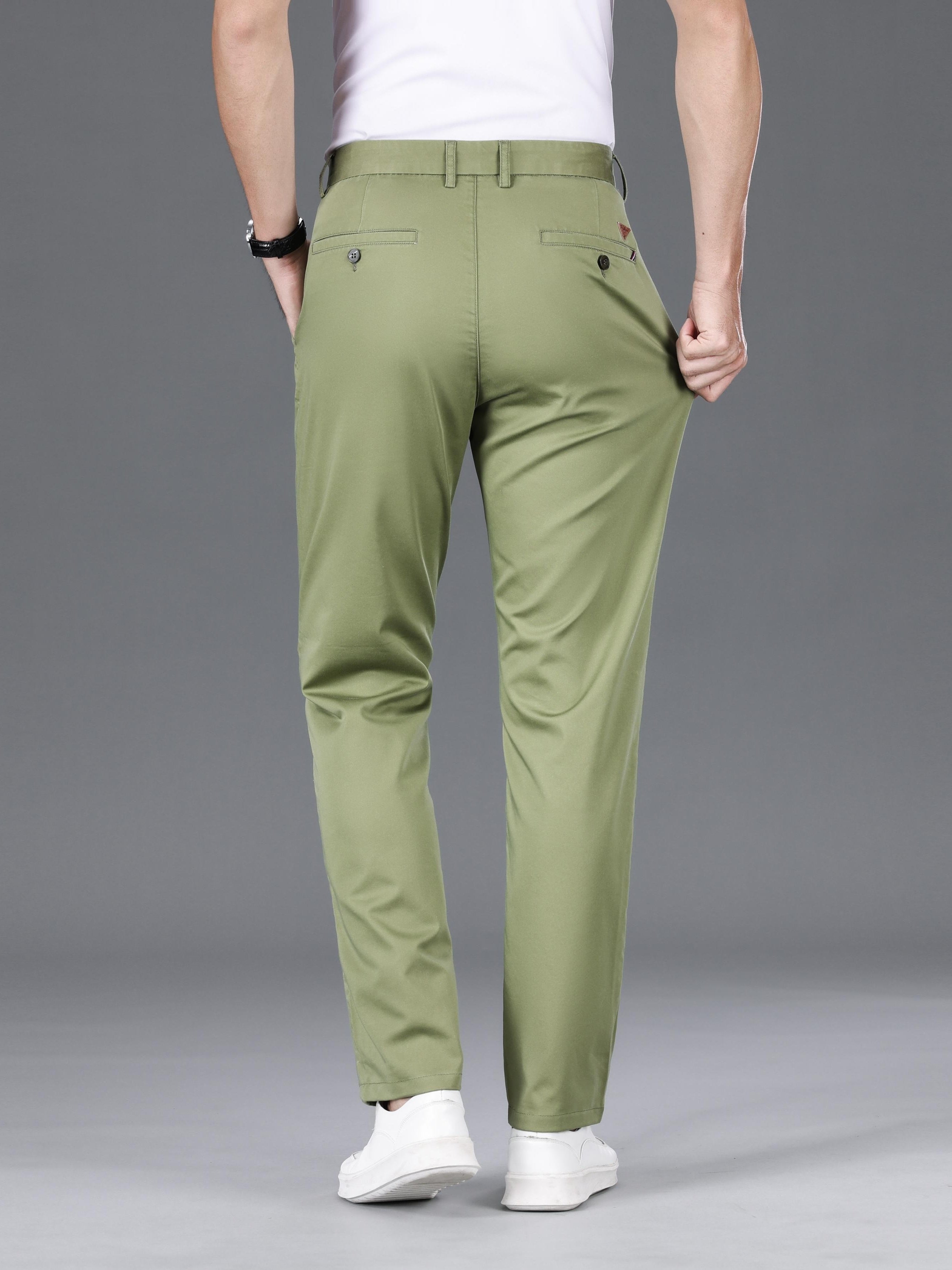Pantaloni classici da uomo leggermente elasticizzati