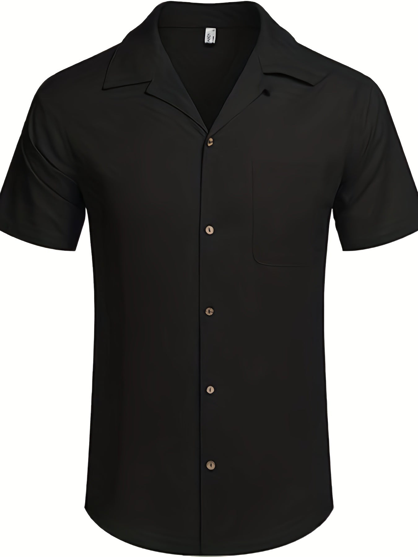 Camicia ampia casual, leggermente elasticizzata con maniche corte e risvolti