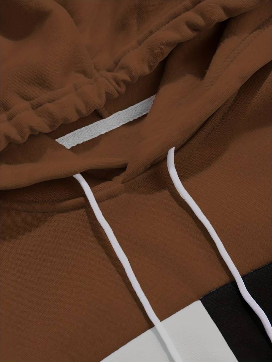 felpa con cappuccio e pantaloni da jogging con coulisse