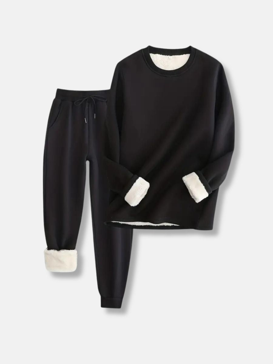 felpa con maniche e pantaloni da jogging con coulisse