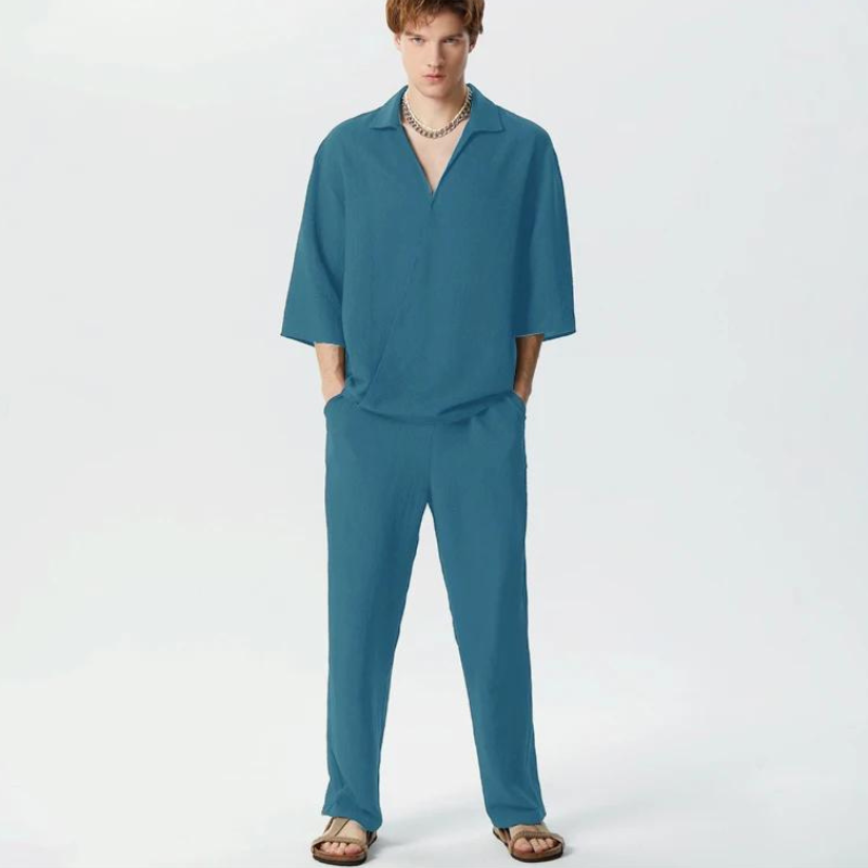 Camicie casual con maniche medie e pantaloni