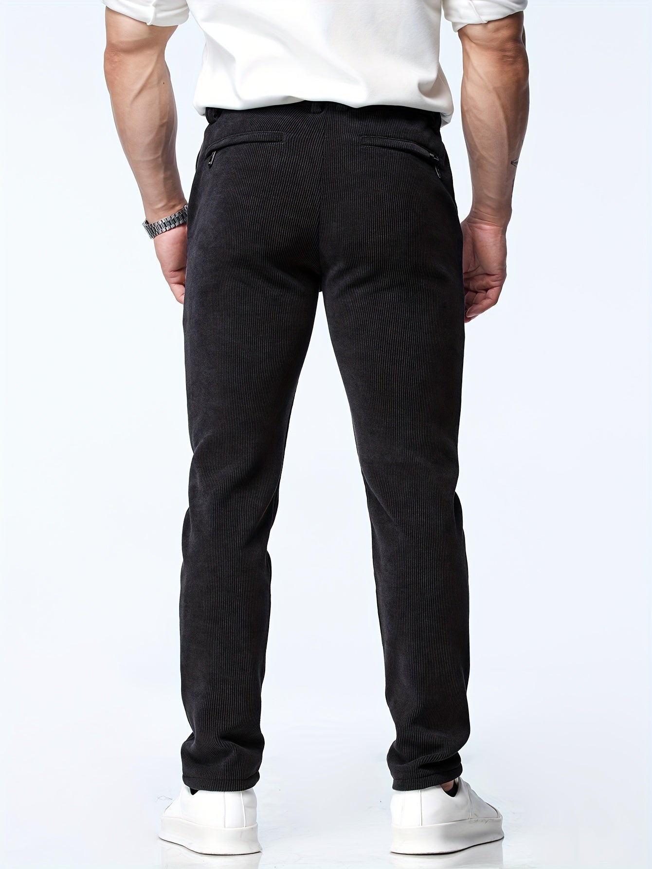 Pantaloni dritti in velluto a coste