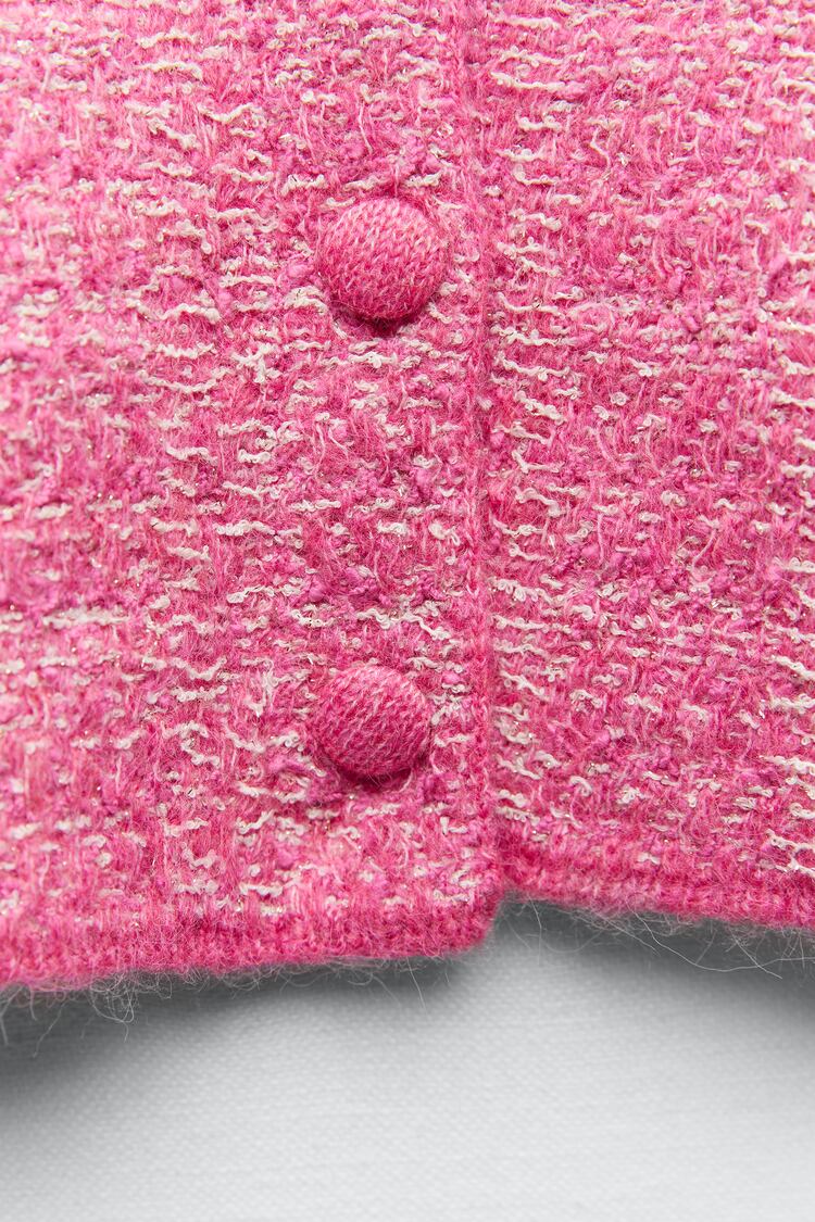 Gilet in maglia testurizzata con tailleur gonna