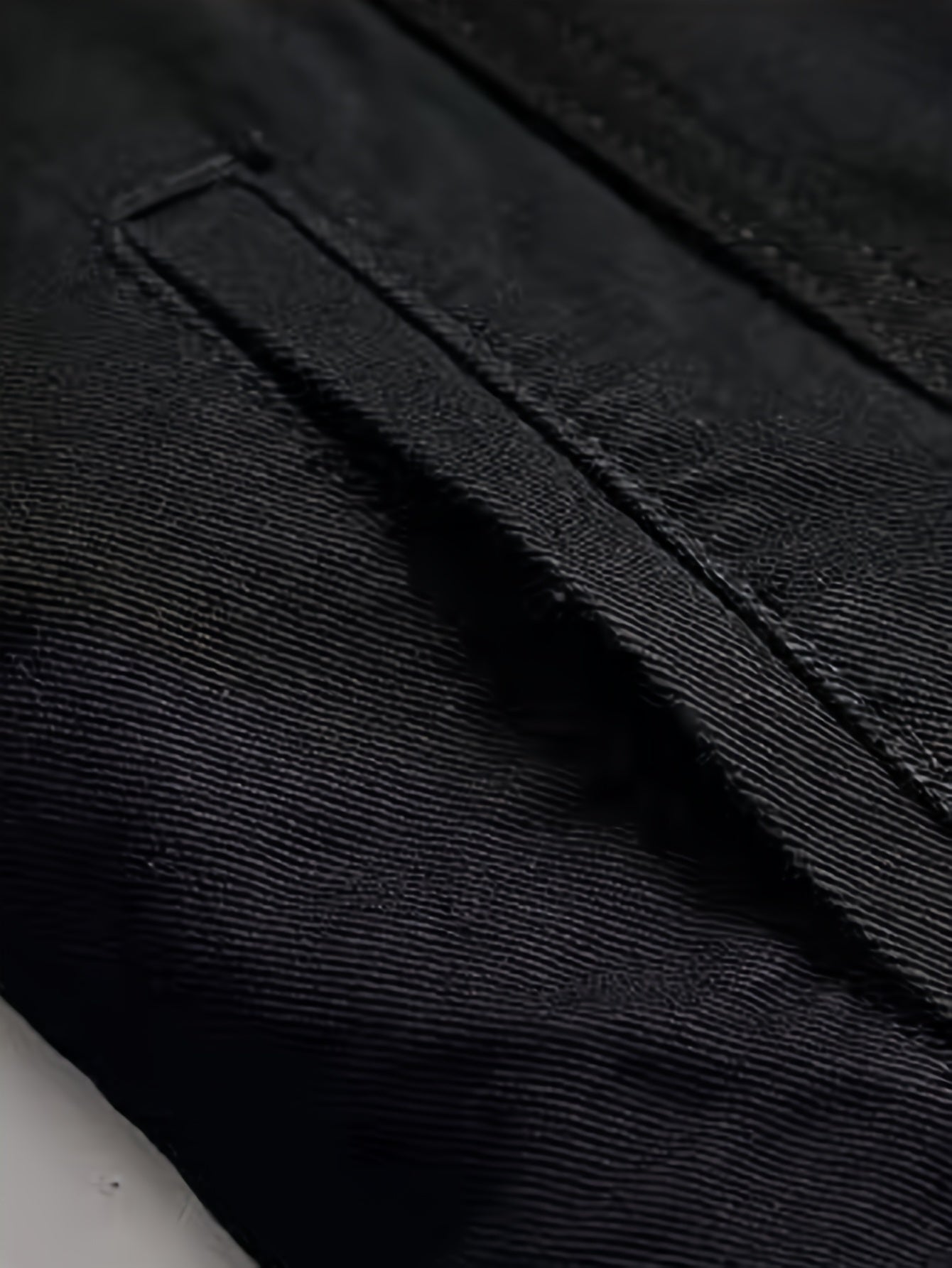 Giacca in denim di pile nero