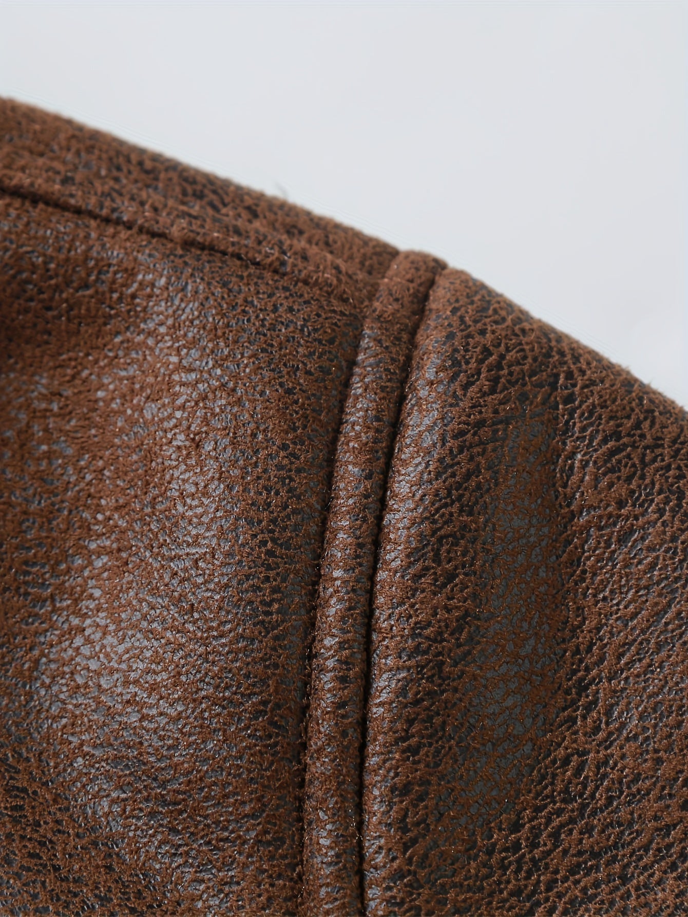 Giacca in pile da uomo in ecopelle