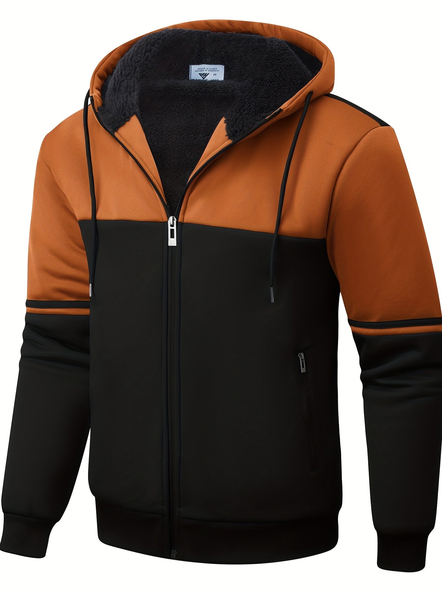 Felpa con cappuccio in pelliccia da uomo