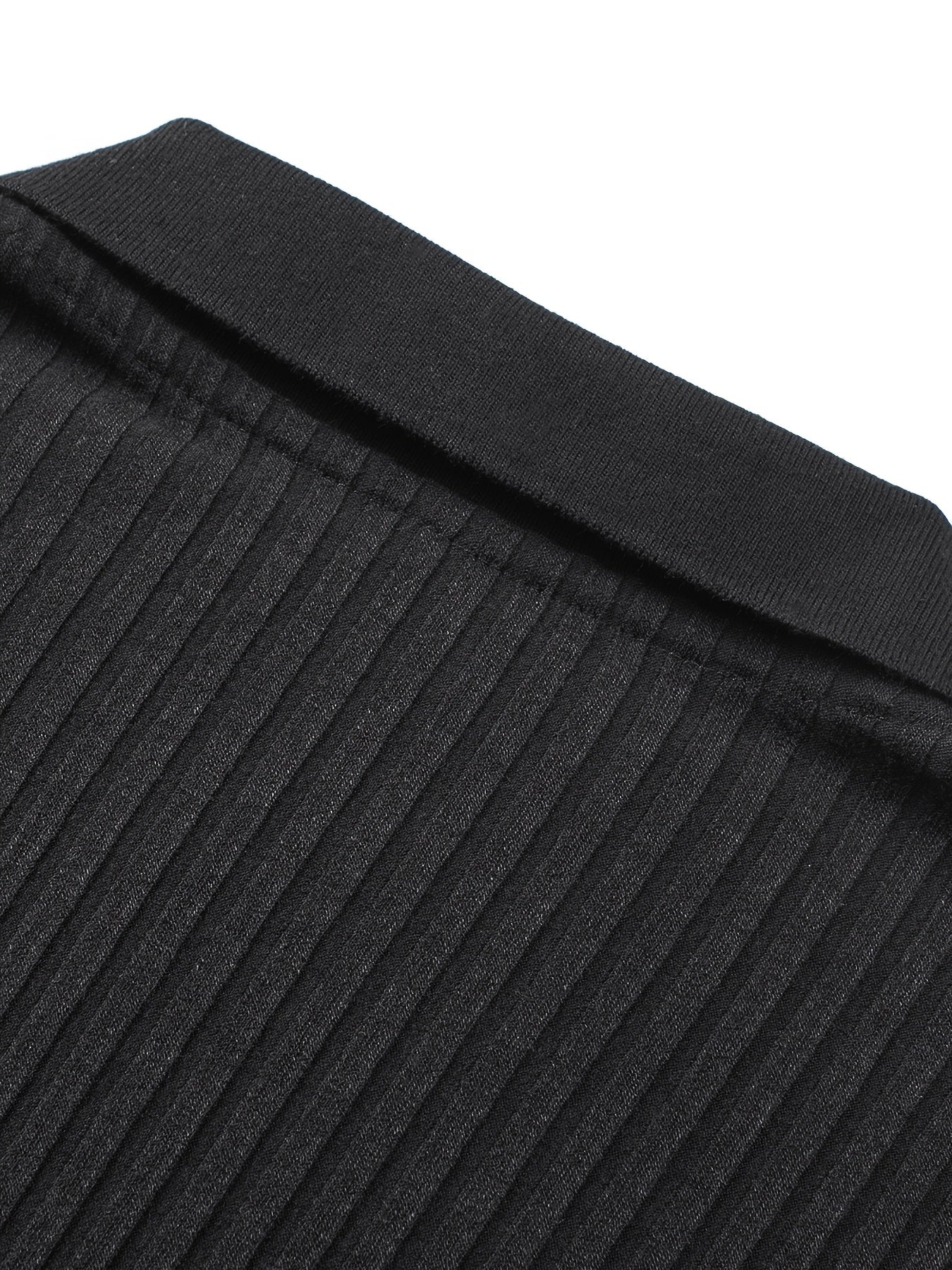 Camicia Henley nera a righe con maniche lunghe