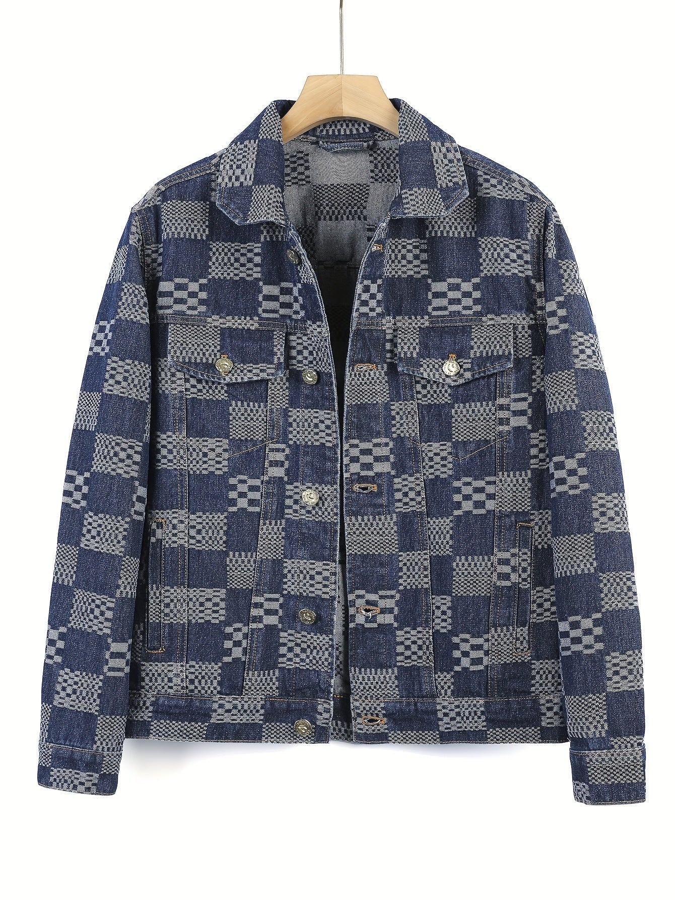 Giacca in denim jacquard