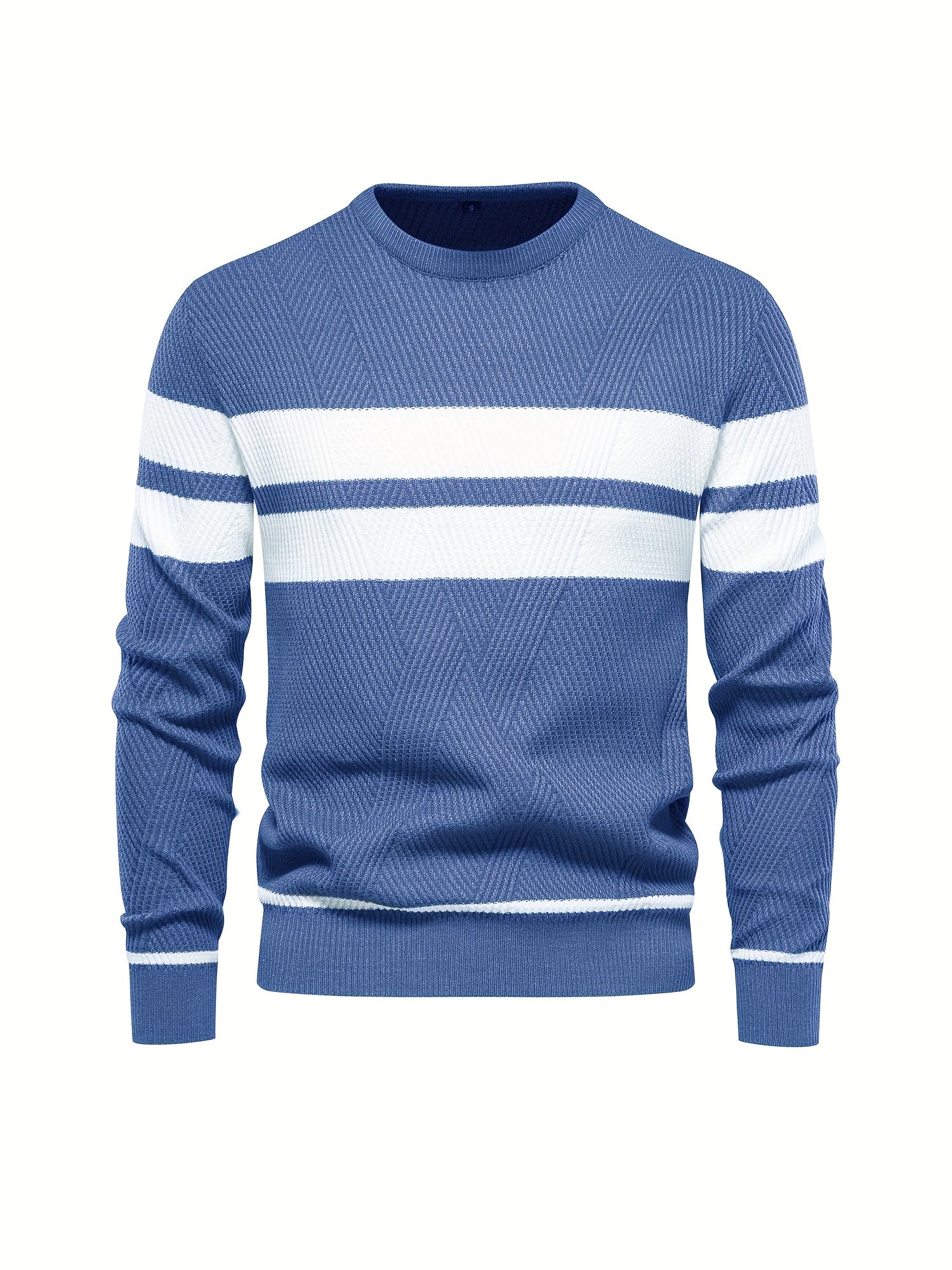 Maglione lavorato a maglia con motivo a righe da uomo