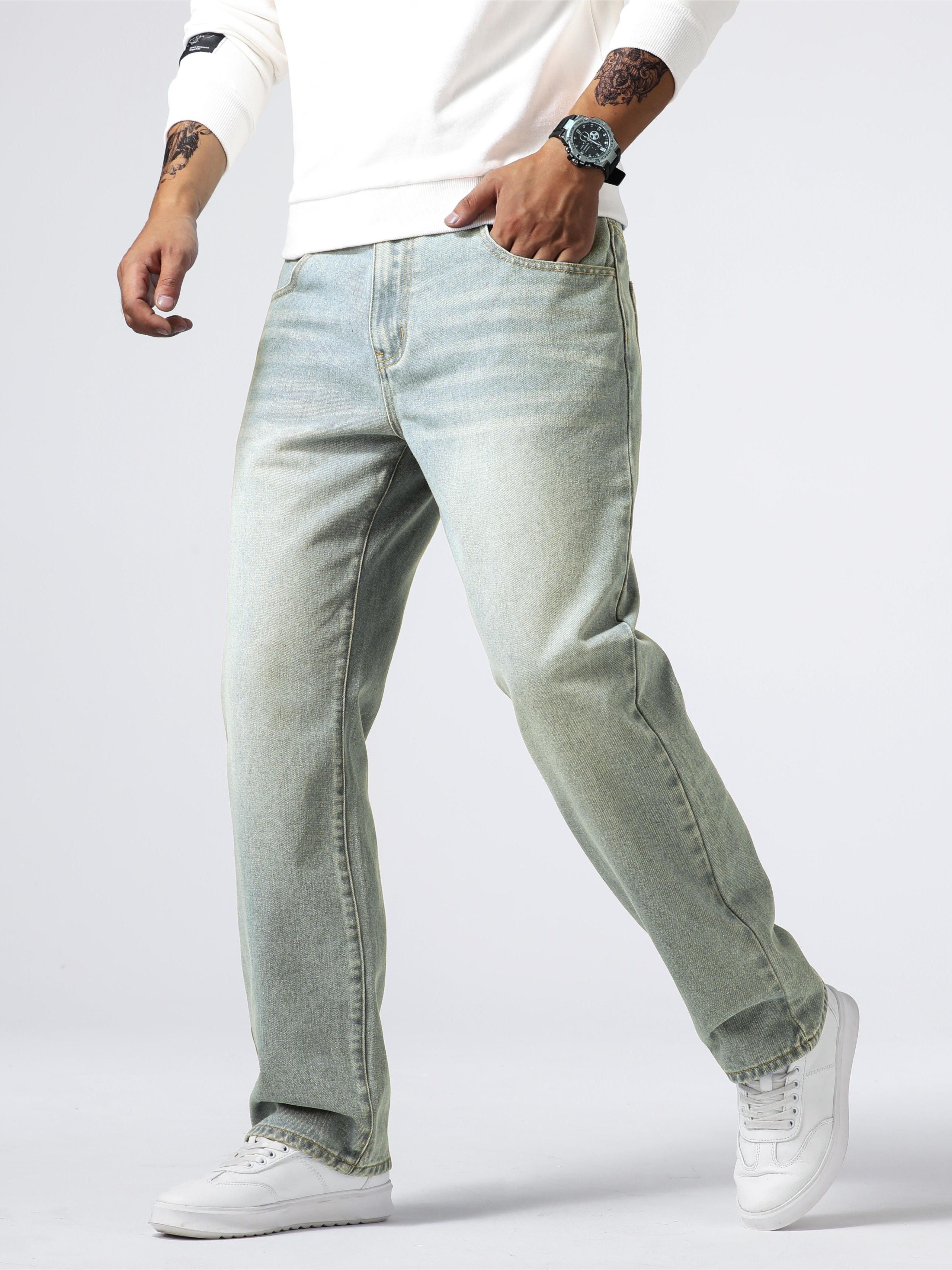 Jeans da uomo dal design classico