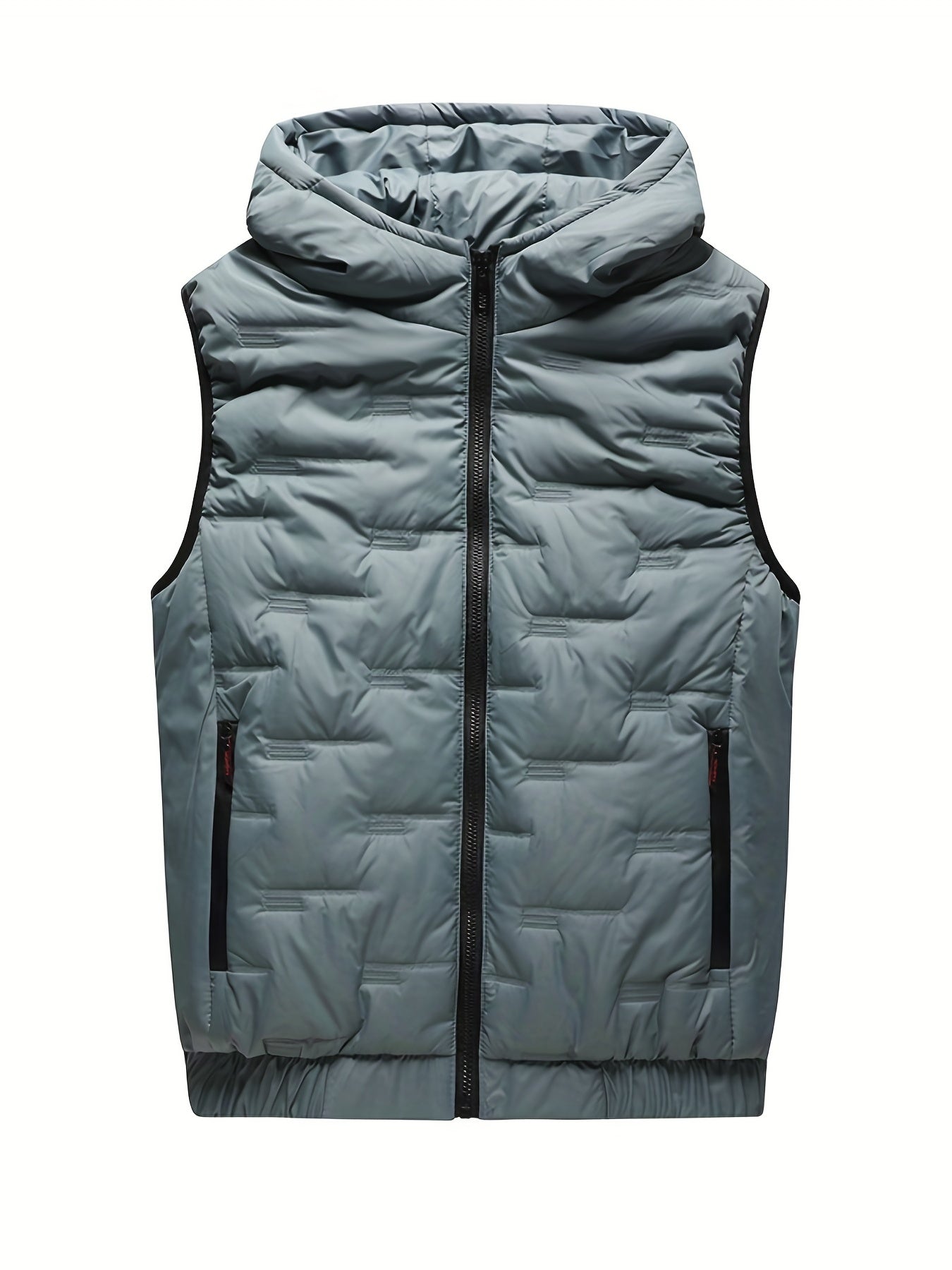 Gilet imbottito con cappuccio e cerniera