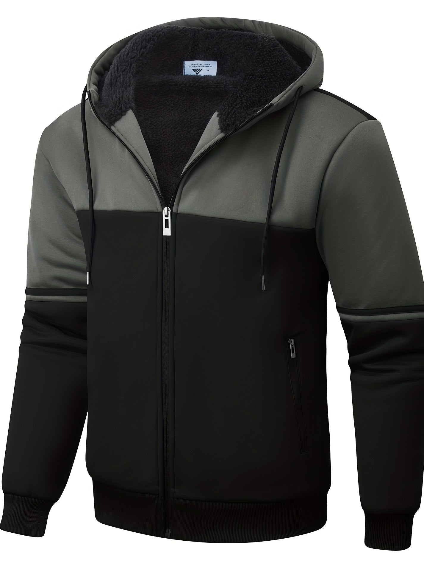 Felpa con cappuccio in pelliccia da uomo