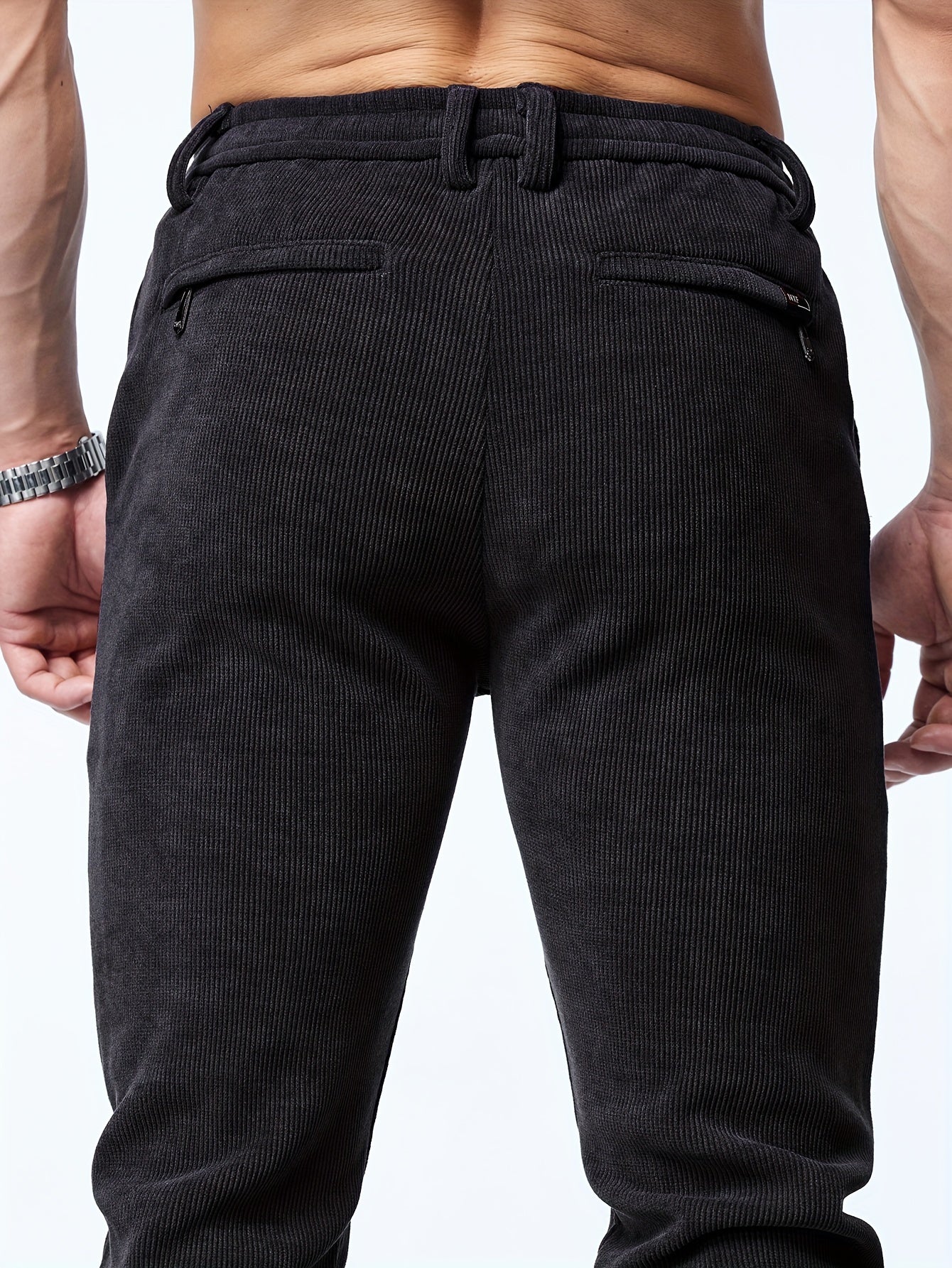 Pantaloni dritti in velluto a coste